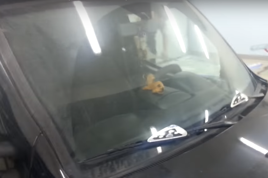 Фото стекла до замены